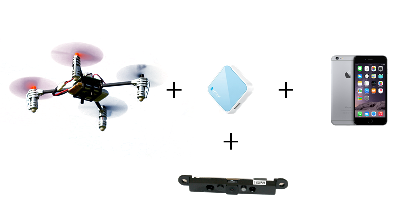 Components of Smartphone Controlled Quadcopter