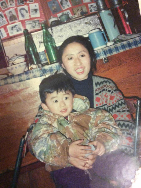 My mom and I, Meihekou, 1997